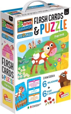 Lisciani vzdělávací puzzle a karty Farma