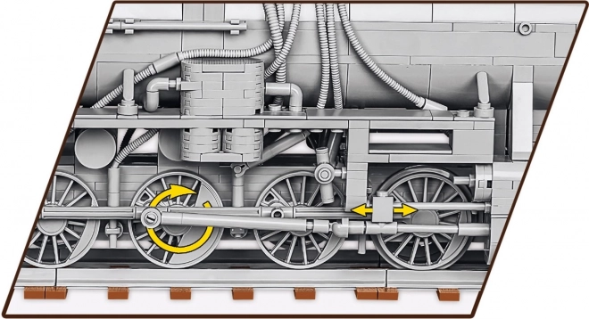 Cobi 6281 World War II 1:35 Parní lokomotiva Kriegslokomotive Baureihe 52 s tendrem