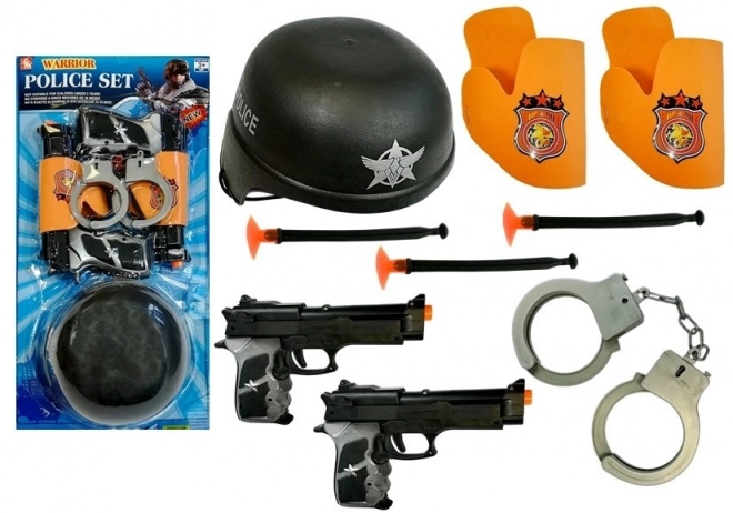 Dětský policejní set se zbraněmi a pouty