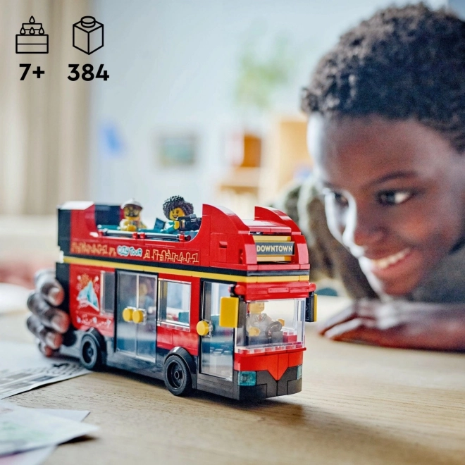 LEGO City 60407 Červený dvoupodlažní vyhlídkový autobus