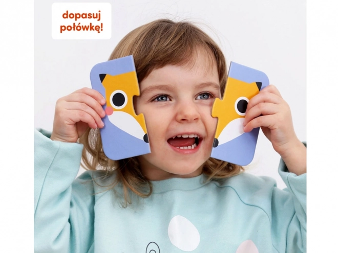Puzzle pro děti - Najdi poloviny obličeje