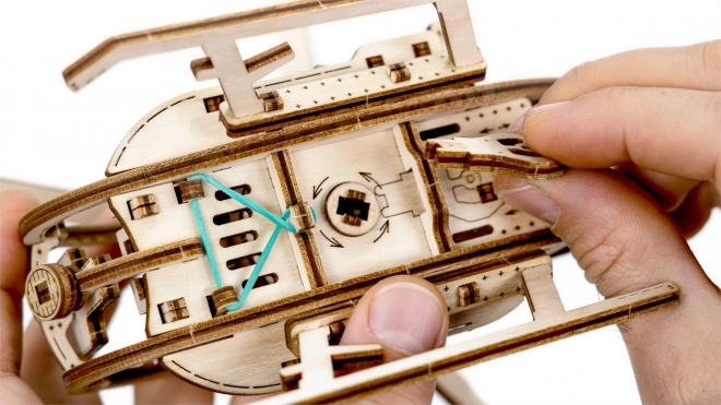 Dřevěné 3D puzzle vrtulník