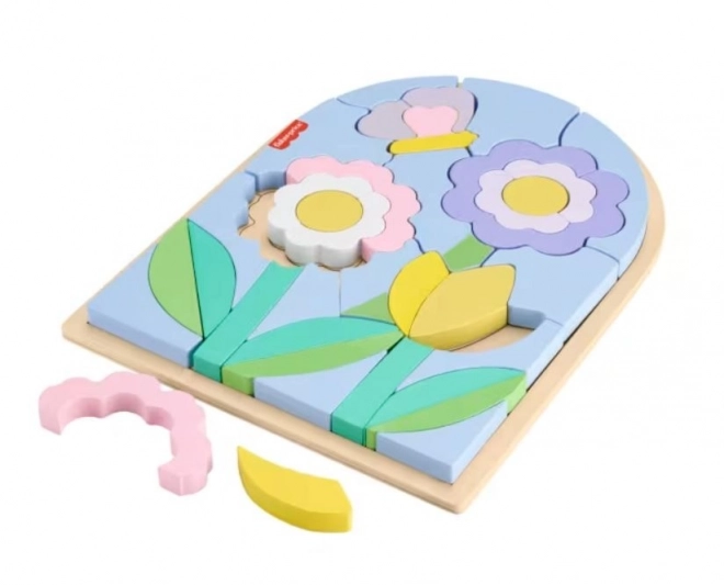Dřevěné puzzle Květiny