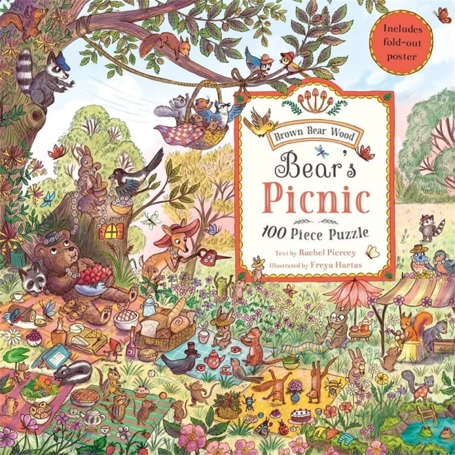 Galison Puzzle Medvědí piknikové puzzle 100 dílků