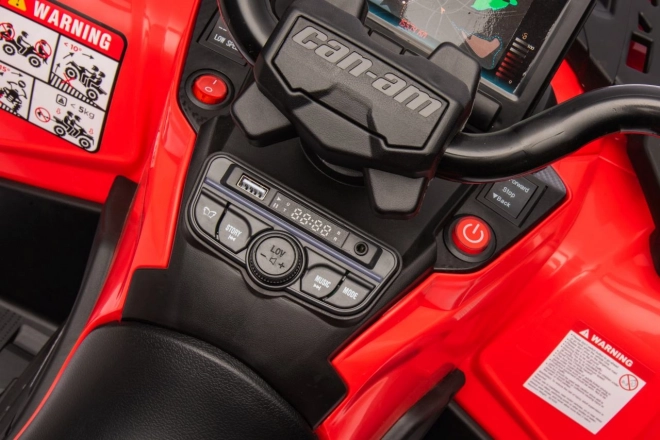 Elektrický dětský čtyřkolka Can-Am Outlander červená
