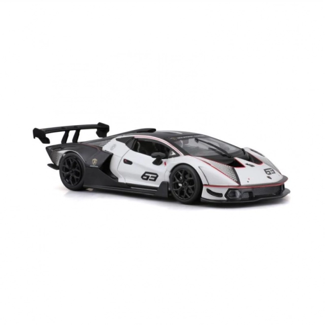 Bburago 1:24 Dirka Lamborghini Essenza SCV12 – Bílé