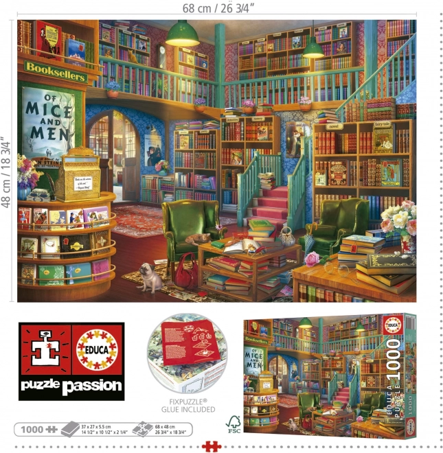 Puzzle Nádherné knihkupectví 1000 dílků
