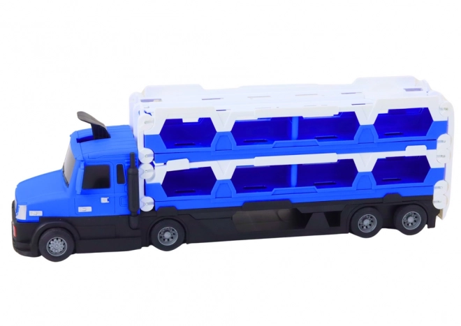 Lora Lorry Závodiště 2v1 Světla Zvuky Zvuky Značky Auta Modrá