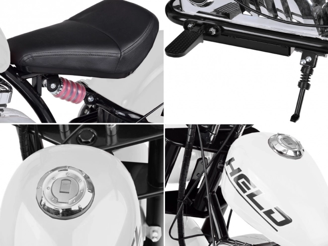 Elektrický motorka Chopper na baterii pro děti – Bílá