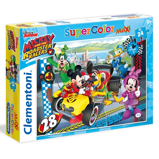 Maxi puzzle 24 dílků Mickey závodník