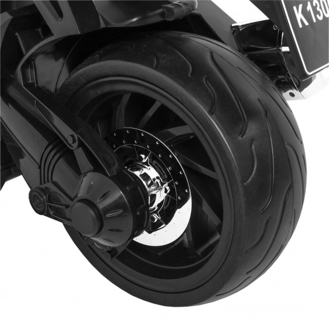 BMW K1300S Dětský motocykl na baterie bílý + pomocná kolečka + zvuky Světla + pomalý start