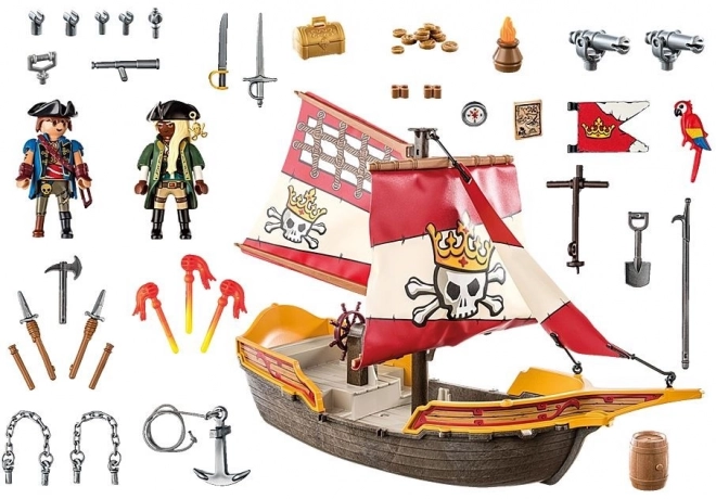 Pirates PLAYMOBIL pirátská loď s figurkami