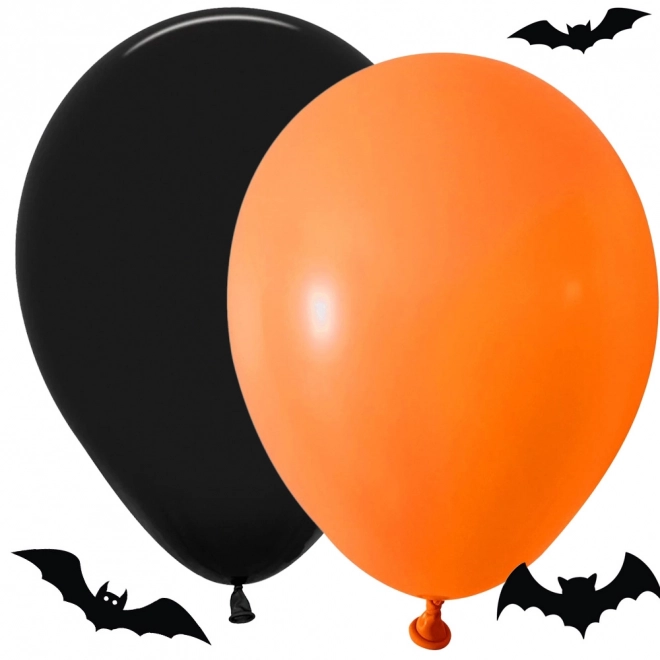 Halloweenské balónky černé a oranžové 20 ks