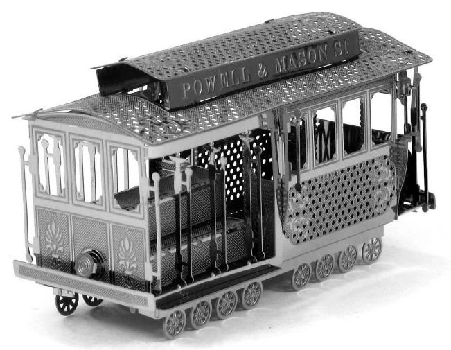 3D kovové puzzle lanová tramvaj San Francisco