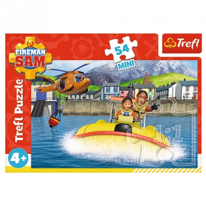 Puzzle Požárník Sam Na vodě
