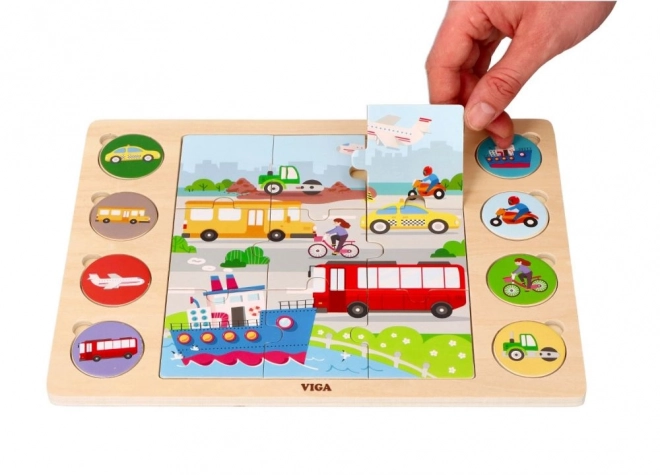 Puzzle 2v1 Vozidla - skládačka a hra Najdi stín