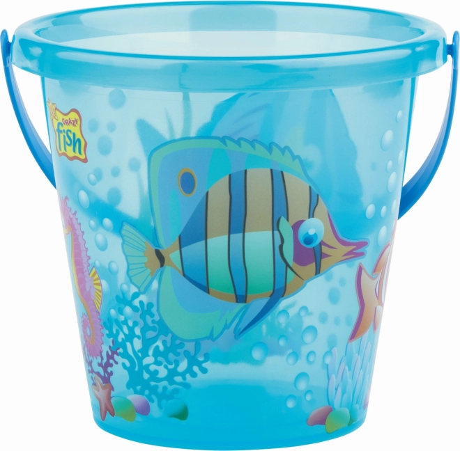 Androni Kyblík rybičky průhledný průměr 13 cm – Modrý