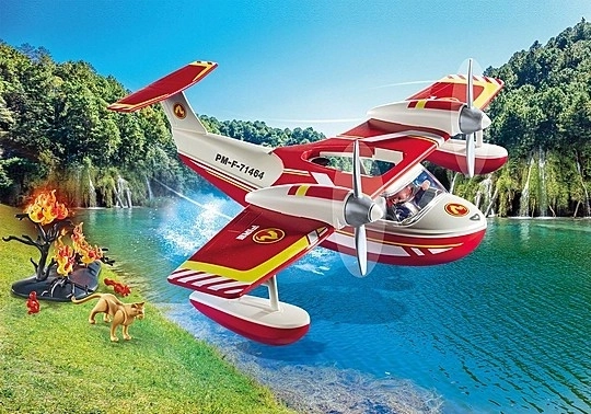 Sada figurek Action Heroes 71463 Hasičské letadlo s funkcí hašení požáru