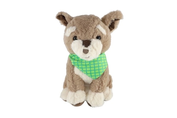 Azorek hnědý pes maskot 26 cm