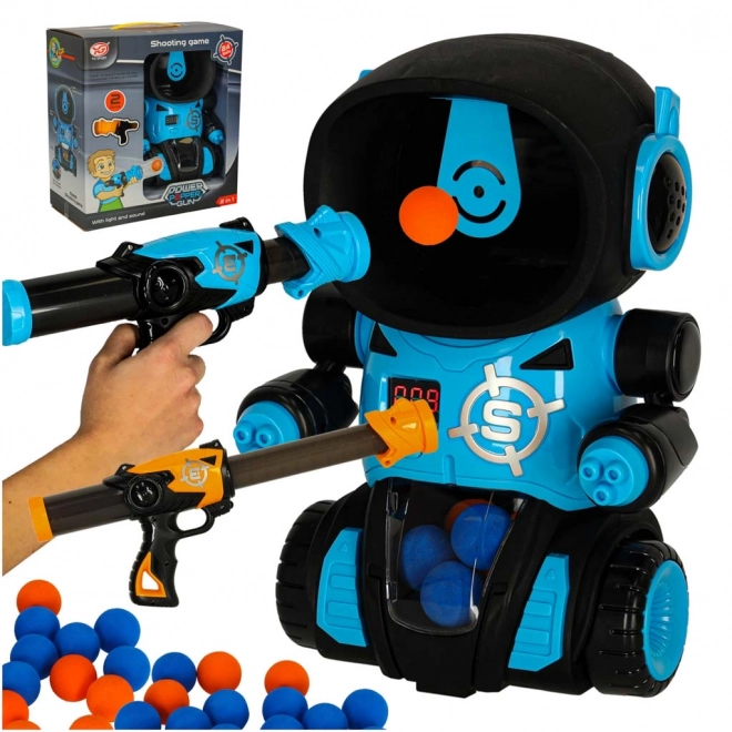 Střelecká hra s robotem a pistolemi