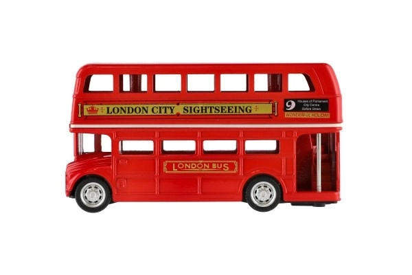 Červený patrový autobus Londýn 12 cm