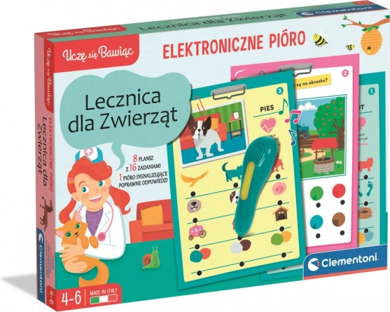 Mluvící pero 500 otázek – zvířecí klinika (polská verze) CLEMENTONI