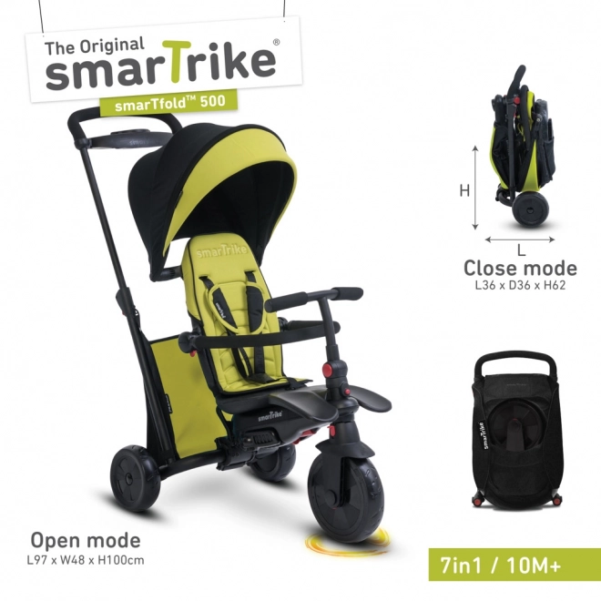 Tříkolka Smart Trike 7 v 1 Smartfold 500 zelená