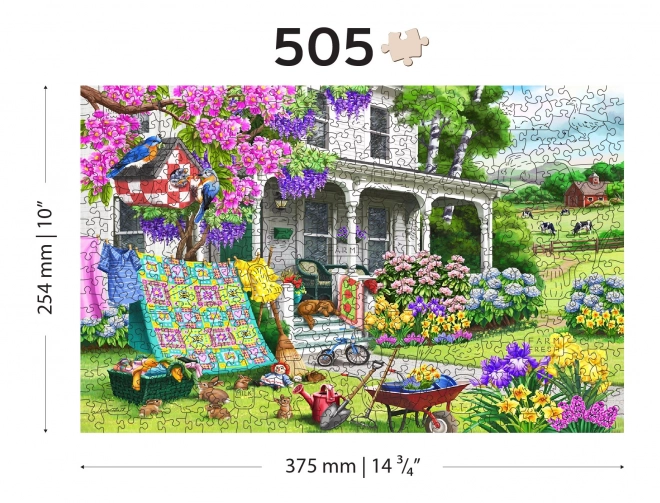 Dřevěné puzzle Venkovská zahrada od WOODEN CITY