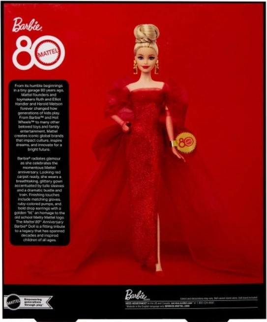 Kolekcionářská Barbie Signature k 80. výročí Mattel