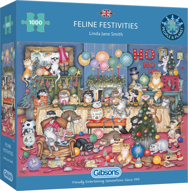 GIBSONS Puzzle Kočičí svátky 1000 dílků