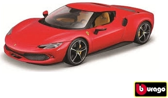 Kovový model auta Bburago Ferrari 296 GTB 1:18 červený