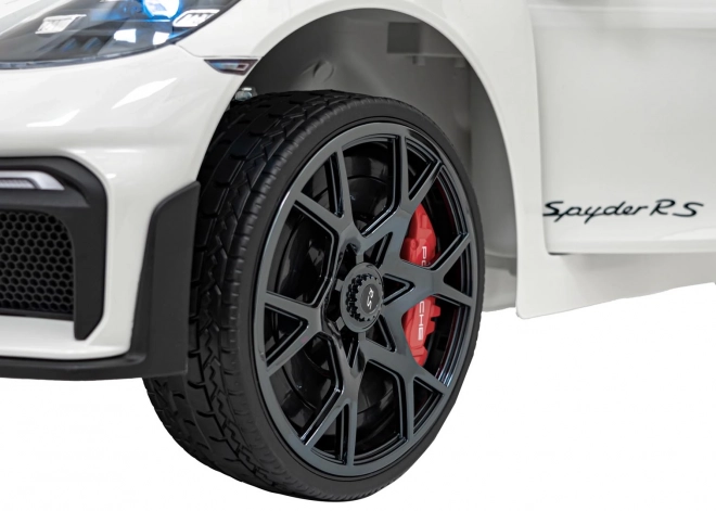 Elektrické autíčko Porsche 718 s MP4 audio panelem – Bílé