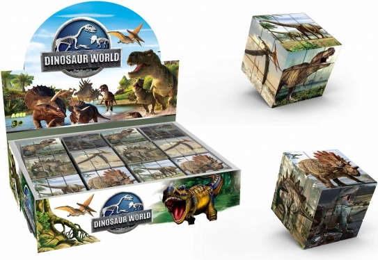 Obrázkový hlavolam Kostička Dinosauři 5,7 cm