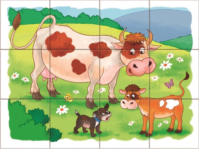 Dřevěné kostky Na farmě