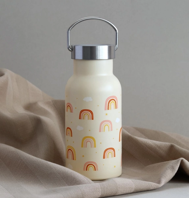 A Little Lovely Company Nerezová lahev na pití 500 ml – Duha