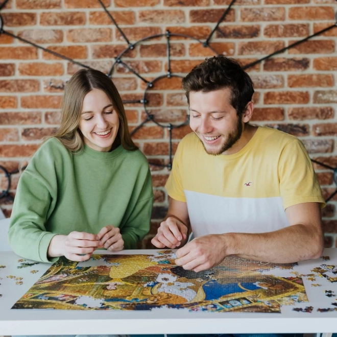 puzzle TREFL Premium Plus ikonické momenty: Kráska a zvíře 1000 dílků