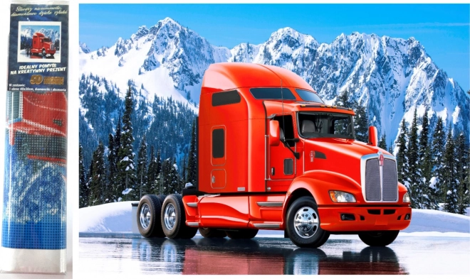 Norimpex diamantové malování Červený kamion Kenworth 30x40 cm