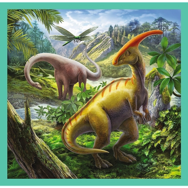 Puzzle 3v1 Svět Dinosaurů 20x19,5cm v krabici 28x28x6cm