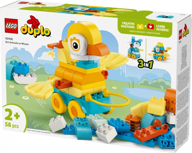 LEGO DUPLO 3 v 1: Zvířátka na kolečkách