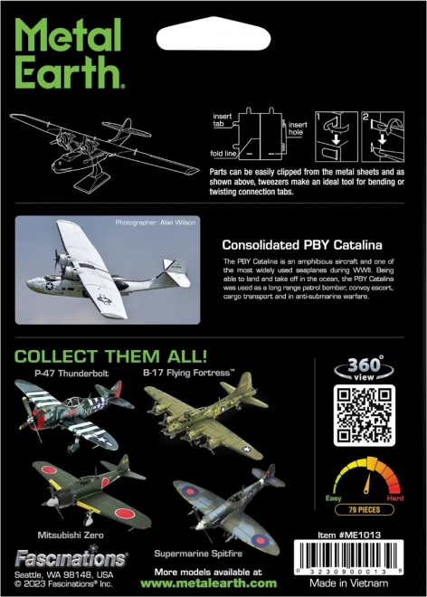 METAL EARTH 3D puzzle Letájící člun Consolidated PBY Catalina
