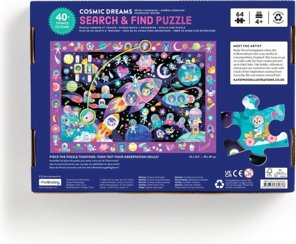 Puzzle Hledej a najdi Vesmírné sny 64 dílků