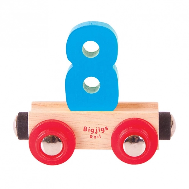 Bigjigs Rail Vagónek dřevěné vláčkodráhy - Číslo 8