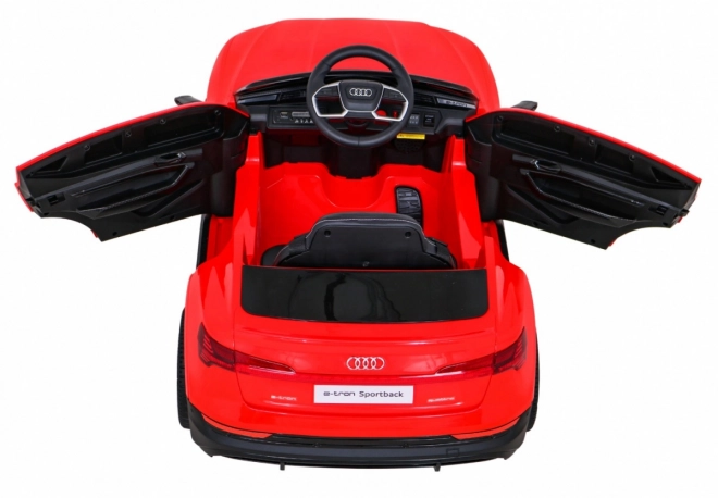 Audi E-Tron Sportback pentru copii + Pilot + tracțiune 4x4 + pornire lentă + radio MP3 + LED – Červená