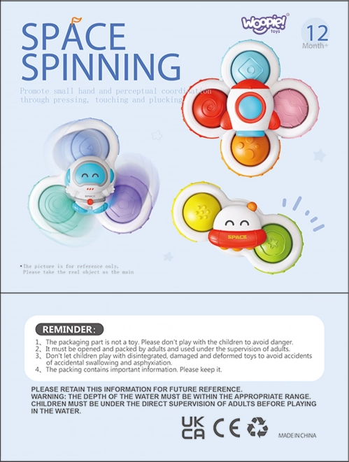 Sensory Spinnery Raketa, Kosmita a UFO 3 ks od Woopie