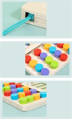 Dřevěná Magnetická Montessori Hračka s Kuličkami
