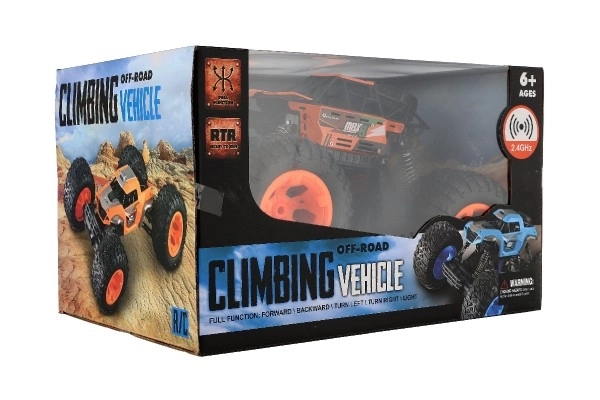 Auto RC Off-Road terénní 2,4GHz plast 32cm dobíjecí pack+baterie v krabici 38x23x26cm – Oranžové
