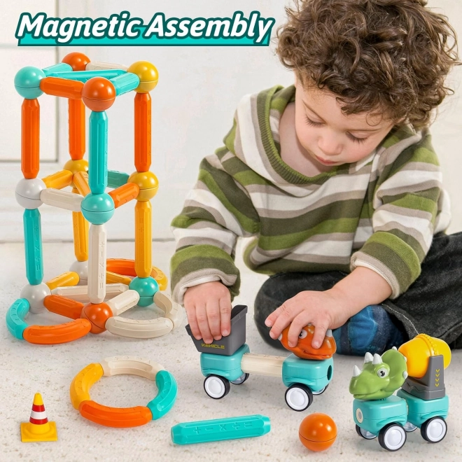 Woopie magnetické kostky dinosauři konstrukční sada