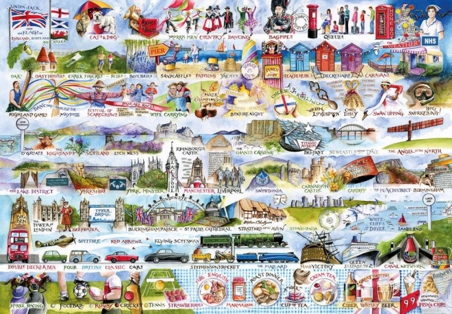 GIBSONS Puzzle Krémové čaje a jejich zařazení 2000 dílků