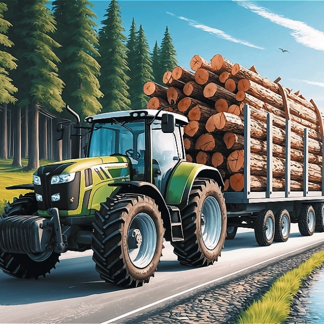 Puzzle Lesní traktor 100 dílků