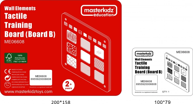Masterkidz tabule pro rozpoznávání materiálů smyslem doteku